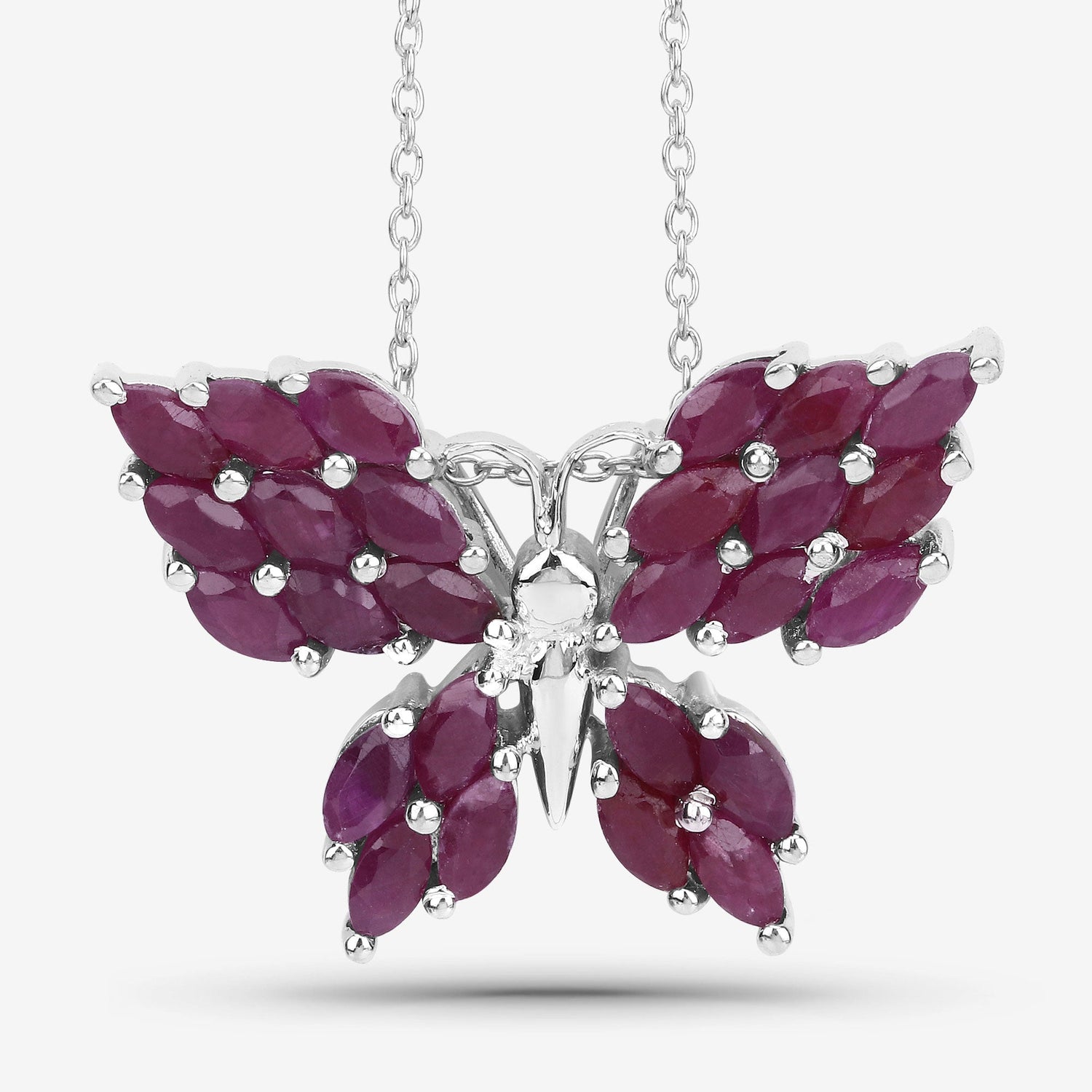 3.12 Carat Genuine Ruby .925 Sterling Silver Pendant by Avera Group