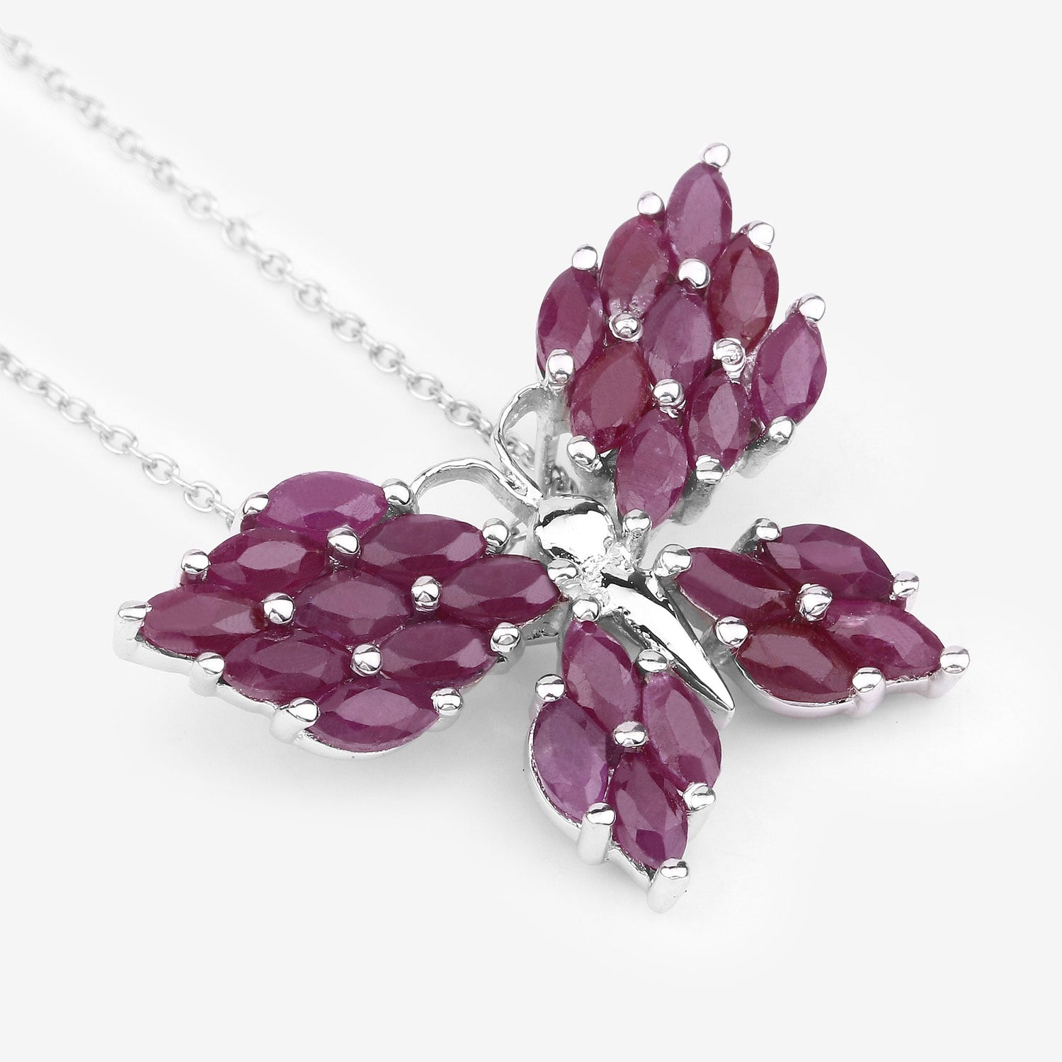 3.12 Carat Genuine Ruby .925 Sterling Silver Pendant by Avera Group