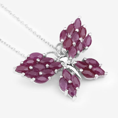 3.12 Carat Genuine Ruby .925 Sterling Silver Pendant by Avera Group