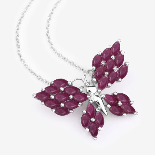 3.12 Carat Genuine Ruby .925 Sterling Silver Pendant by Bids.com