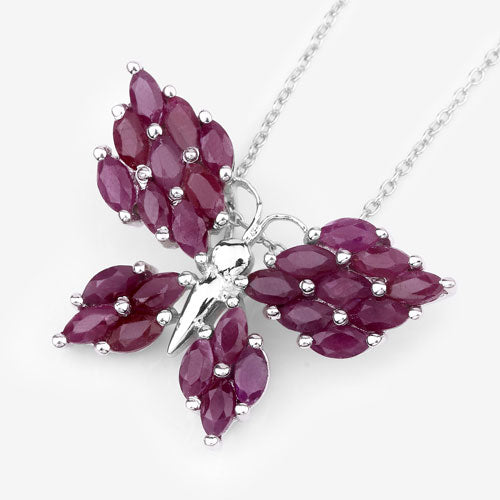 3.12 Carat Genuine Ruby .925 Sterling Silver Pendant by Bids.com