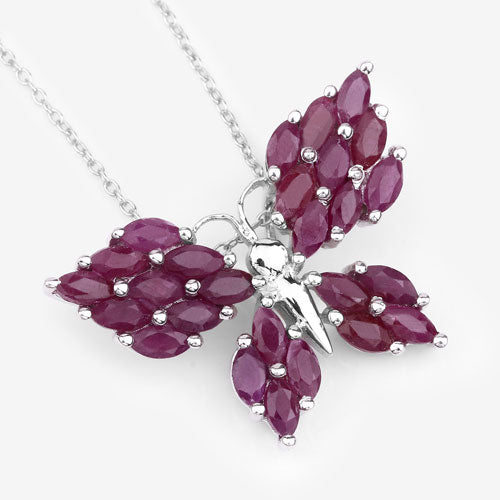 3.12 Carat Genuine Ruby .925 Sterling Silver Pendant by Bids.com