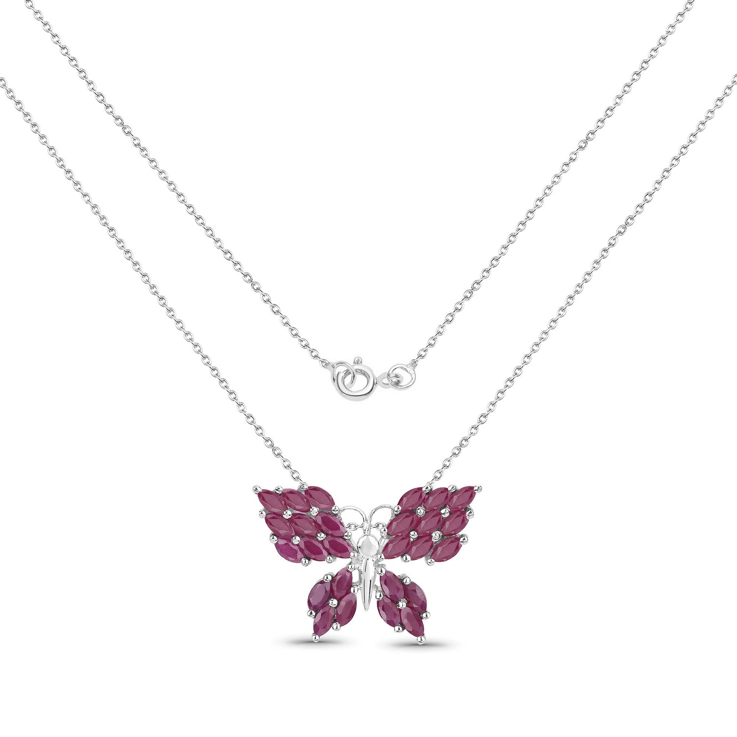 3.12 Carat Genuine Ruby .925 Sterling Silver Pendant by Avera Group