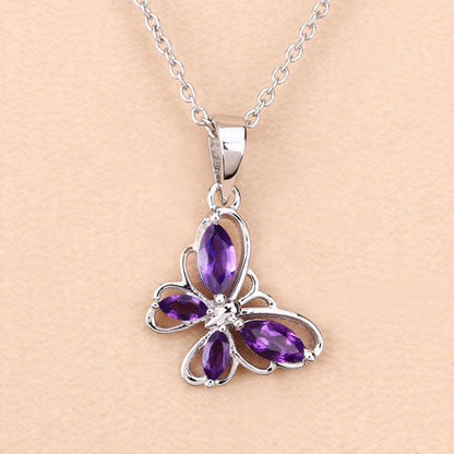 0.60 Carat Genuine Amethyst .925 Sterling Silver Pendant by Bids.com