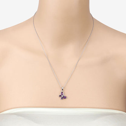 0.60 Carat Genuine Amethyst .925 Sterling Silver Pendant by Bids.com