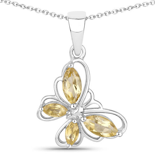 0.62 Carat Genuine Citrine .925 Sterling Silver Pendant by Bids.com