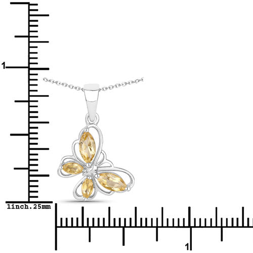 0.62 Carat Genuine Citrine .925 Sterling Silver Pendant by Bids.com