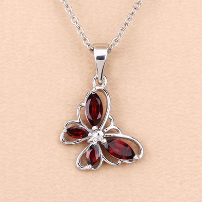 0.80 Carat Genuine Garnet .925 Sterling Silver Pendant by Bids.com