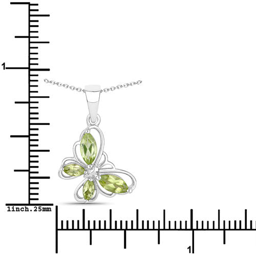 0.64 Carat Genuine Peridot .925 Sterling Silver Pendant by Bids.com