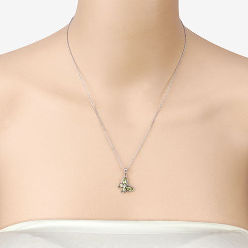 0.64 Carat Genuine Peridot .925 Sterling Silver Pendant by Bids.com