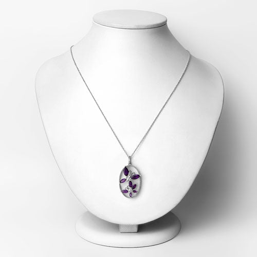 2.12 Carat Genuine Amethyst .925 Sterling Silver Pendant by Bids.com