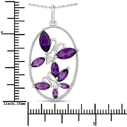 2.12 Carat Genuine Amethyst .925 Sterling Silver Pendant by Bids.com