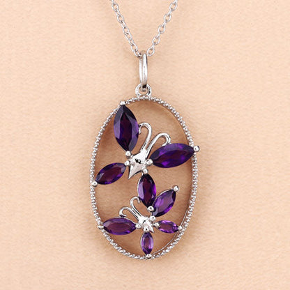 2.12 Carat Genuine Amethyst .925 Sterling Silver Pendant by Bids.com