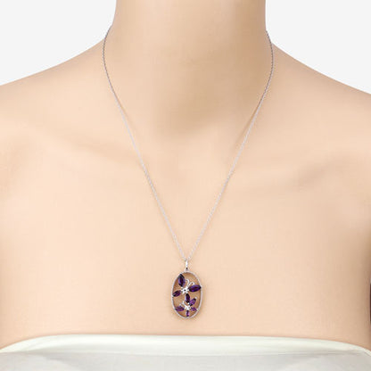 2.12 Carat Genuine Amethyst .925 Sterling Silver Pendant by Bids.com
