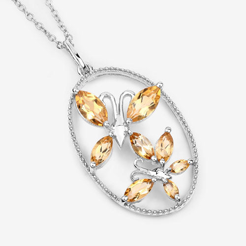 2.30 Carat Genuine Citrine .925 Sterling Silver Pendant by Bids.com