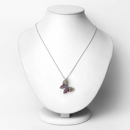1.62 Carat Genuine Multi Stones .925 Sterling Silver Pendant by Bids.com