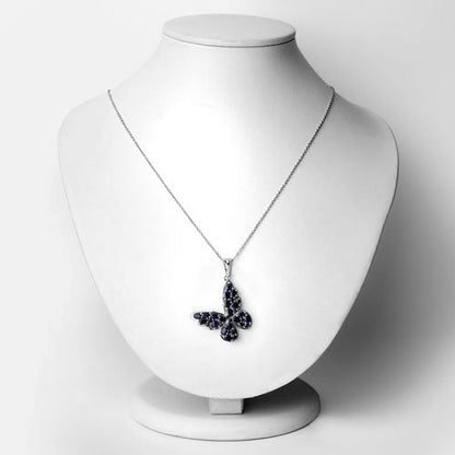 4.36 Carat Genuine Blue Sapphire .925 Sterling Silver Pendant by Bids.com