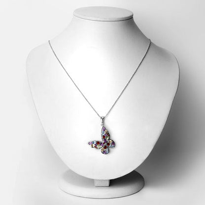 3.80 Carat Genuine Multi Stones .925 Sterling Silver Pendant by Bids.com