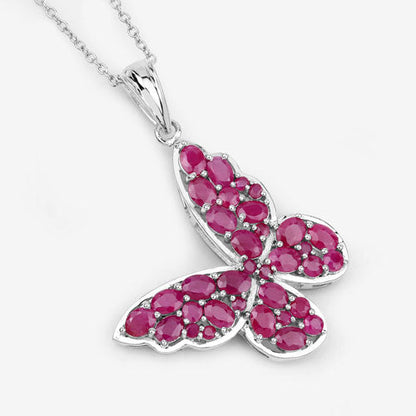 4.72 Carat Genuine Ruby .925 Sterling Silver Pendant by Bids.com