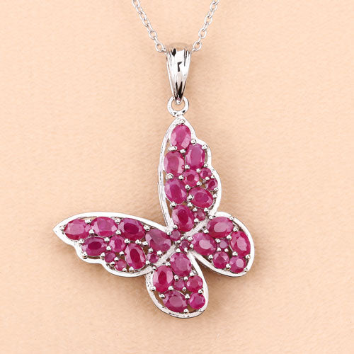 4.72 Carat Genuine Ruby .925 Sterling Silver Pendant by Bids.com