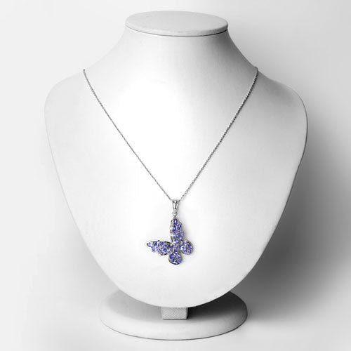 3.78 Carat Genuine Tanzanite .925 Sterling Silver Pendant by Bids.com