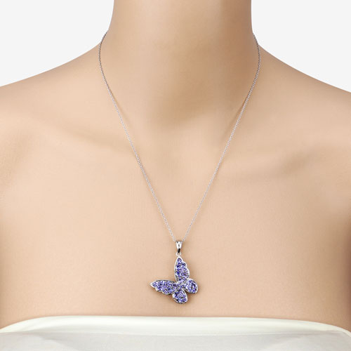 3.78 Carat Genuine Tanzanite .925 Sterling Silver Pendant by Bids.com