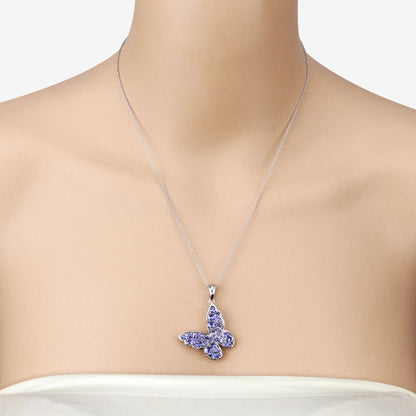 3.78 Carat Genuine Tanzanite .925 Sterling Silver Pendant by Bids.com