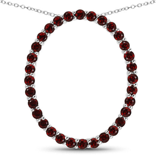 3.52 Carat Genuine Garnet .925 Sterling Silver Pendant by Bids.com
