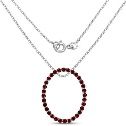 3.52 Carat Genuine Garnet .925 Sterling Silver Pendant by Bids.com