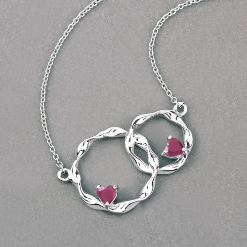 0.70 Carat Genuine Ruby .925 Sterling Silver Pendant by Bids.com