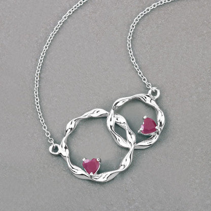 0.70 Carat Genuine Ruby .925 Sterling Silver Pendant by Bids.com