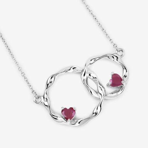 0.70 Carat Genuine Ruby .925 Sterling Silver Pendant by Bids.com