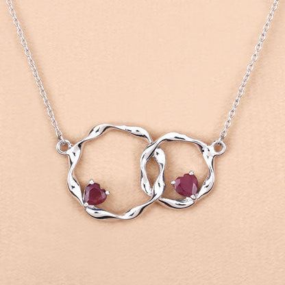 0.70 Carat Genuine Ruby .925 Sterling Silver Pendant by Bids.com