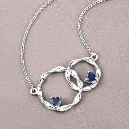 0.70 Carat Genuine Blue Sapphire .925 Sterling Silver Pendant by Bids.com