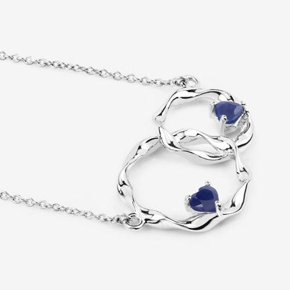 0.70 Carat Genuine Blue Sapphire .925 Sterling Silver Pendant by Bids.com