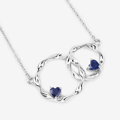 0.70 Carat Genuine Blue Sapphire .925 Sterling Silver Pendant by Bids.com
