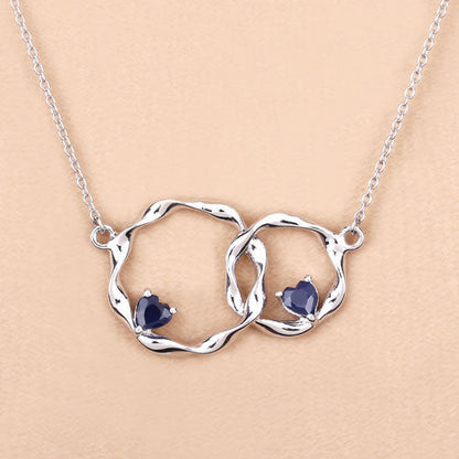 0.70 Carat Genuine Blue Sapphire .925 Sterling Silver Pendant by Bids.com