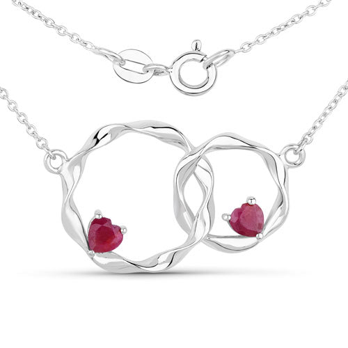 0.70 Carat Genuine Ruby .925 Sterling Silver Pendant by Bids.com