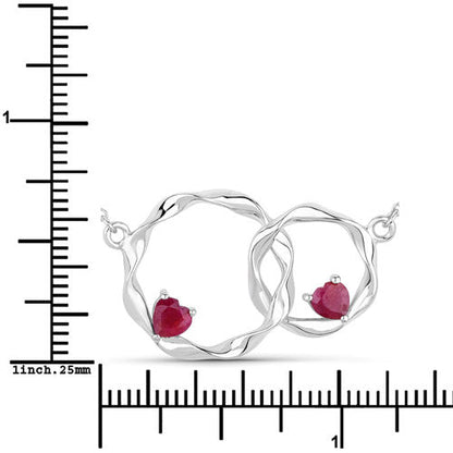 0.70 Carat Genuine Ruby .925 Sterling Silver Pendant by Bids.com