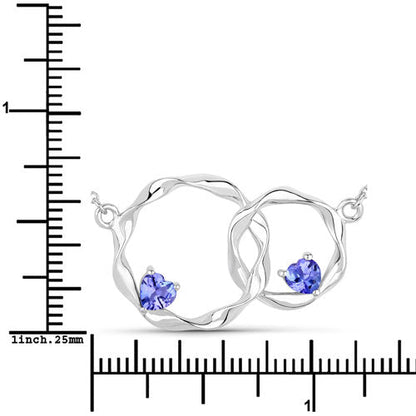 0.38 Carat Genuine Tanzanite .925 Sterling Silver Pendant by Bids.com