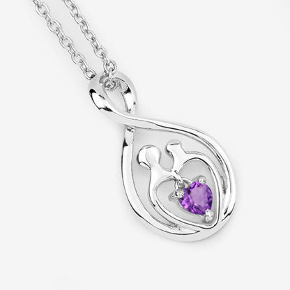 0.15 Carat Genuine Amethyst .925 Sterling Silver Pendant by Bids.com