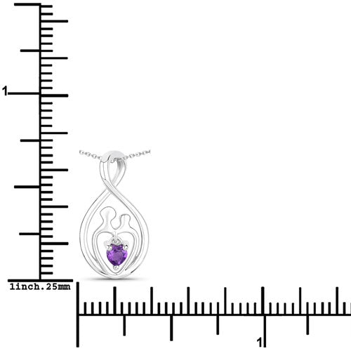 0.15 Carat Genuine Amethyst .925 Sterling Silver Pendant by Bids.com