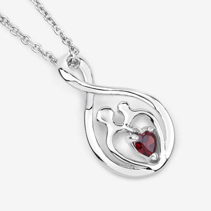 0.14 Carat Genuine Garnet .925 Sterling Silver Pendant by Bids.com