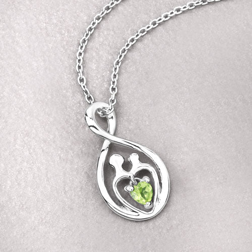 0.15 Carat Genuine Peridot .925 Sterling Silver Pendant by Bids.com