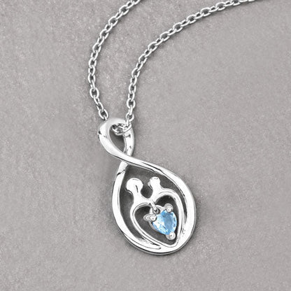0.13 Carat Genuine Swiss Blue Topaz .925 Sterling Silver Pendant  DestGlow