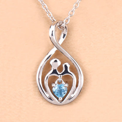 0.13 Carat Genuine Swiss Blue Topaz .925 Sterling Silver Pendant  DestGlow