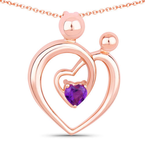 0.25 Carat Genuine Amethyst .925 Sterling Silver Pendant by Bids.com