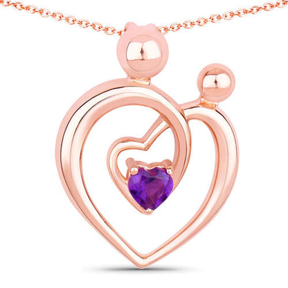 0.25 Carat Genuine Amethyst .925 Sterling Silver Pendant by Bids.com