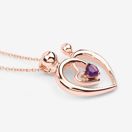 0.25 Carat Genuine Amethyst .925 Sterling Silver Pendant by Bids.com