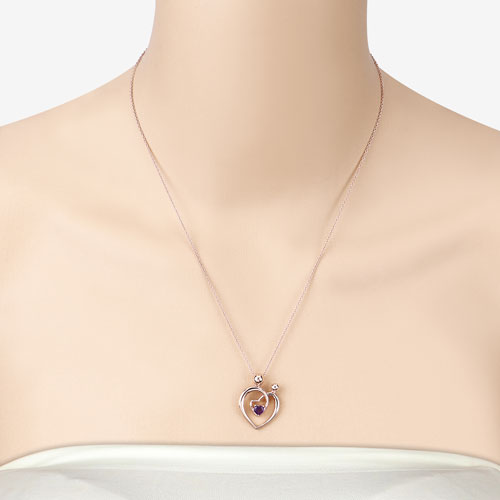 0.25 Carat Genuine Amethyst .925 Sterling Silver Pendant by Bids.com